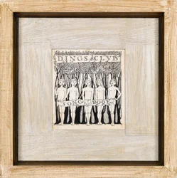 Entwurf für Dings Club Songbook, 1890er